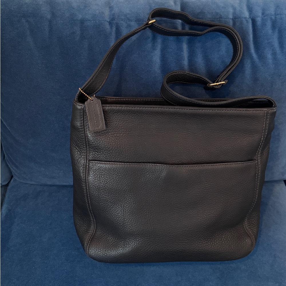 COACH Vintage Sonoma Pocket Zip Crossbody‎ Bag Black 
Leather - Picture 2 of 9